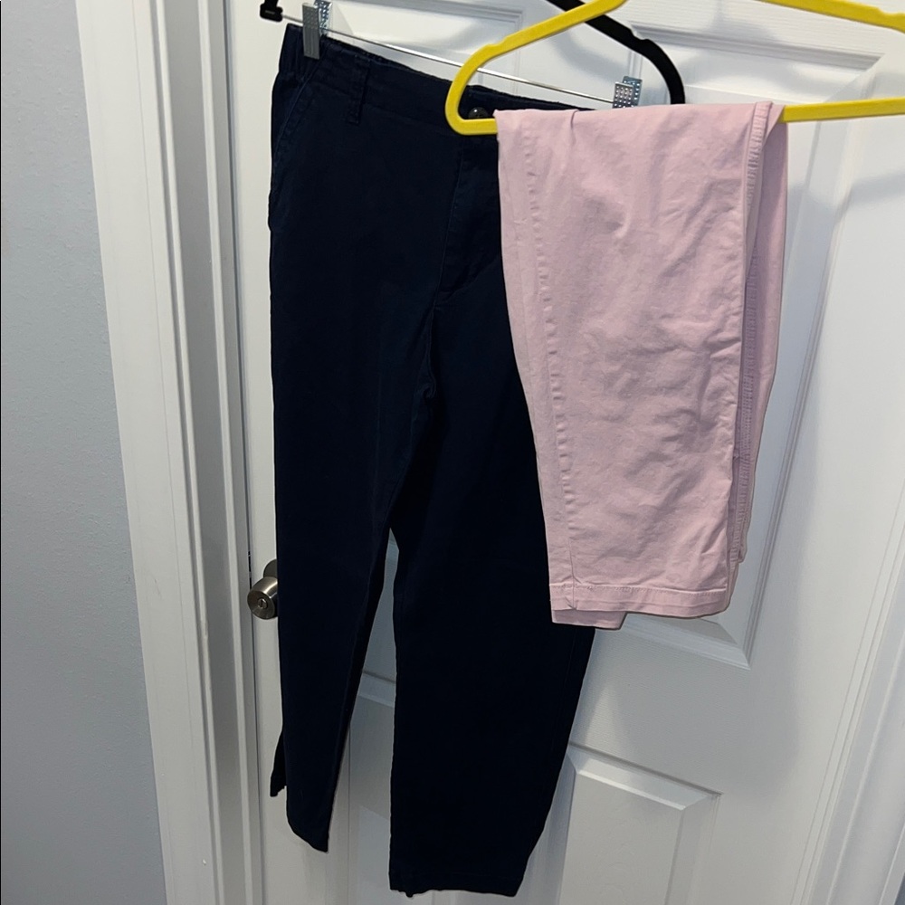Old Navy Chino Pants in Dark Blue and Light Pink
